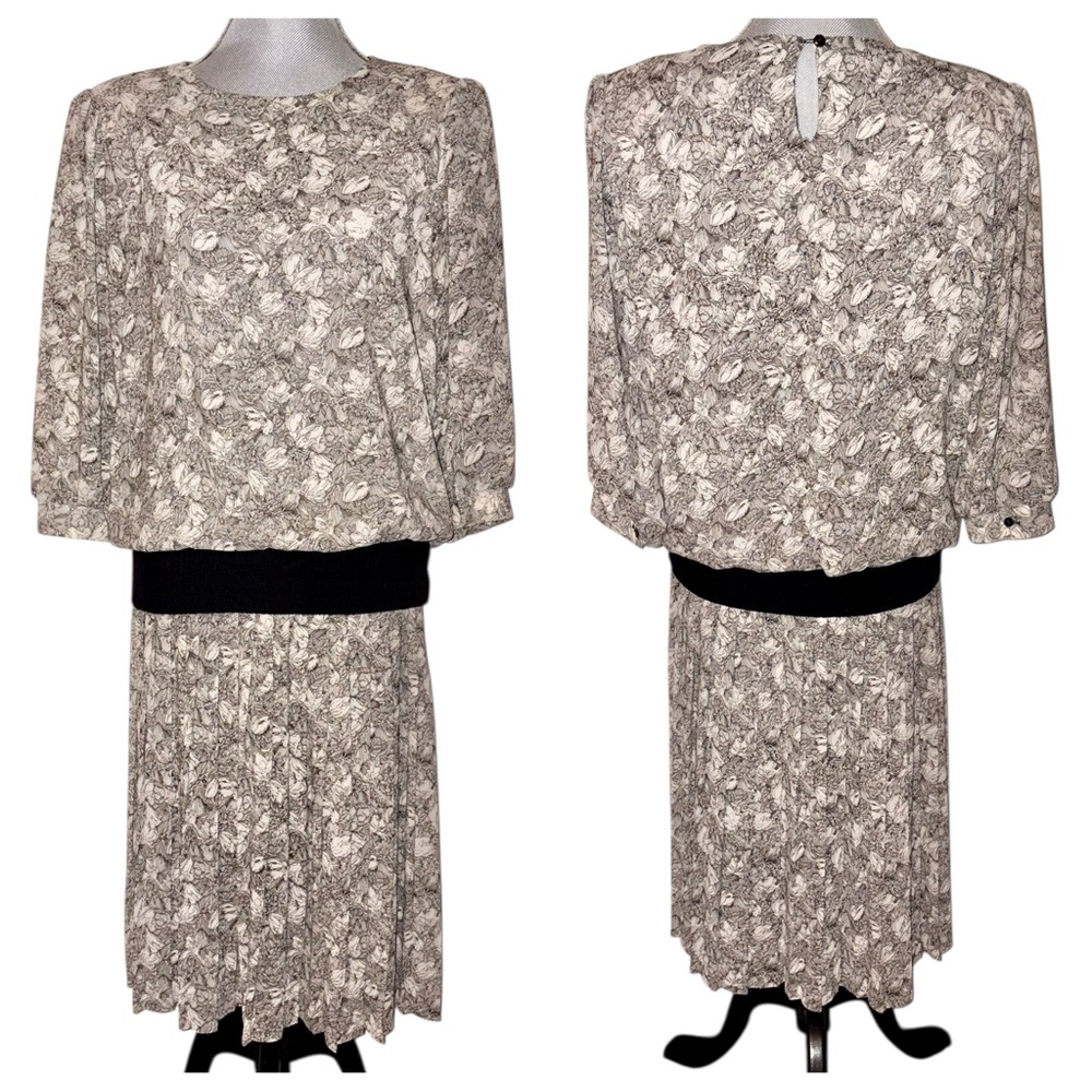 Vintage REO Originals Floral Pleated Dress